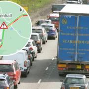 Crash - A crash this morning as led to a build-up of traffic  on the A12 southbound this morning