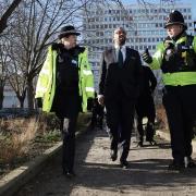 Home Secretary taken on patrol in Southend city centre as he meets police boss