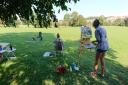 The Dunmow Art Group on a previous painting day