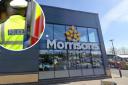 Site - a Street View image of Morrisons Witham and an inset image of an Essex Police officer