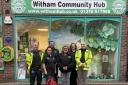 Team -  Witham Community First Responders outside their new home; Mark Goddard, Zuzana Krskova, Steven Hardy, Tina Townsend (Chair of The Witham Hub Trustees), Zoe Longstaff and Will McGough