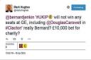 Parliamentary candidate challenges opposition to a £10,000 bet