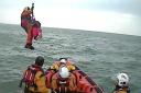 Stephen Crawford is rescued. Picture: West Mersea RNLI