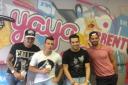 Open for business: TOWIE stars dropped in at a new milkshake shop