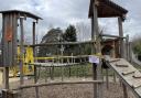 The climbing frame bridge suffered severe damages to one of its railings and was closed following the incident