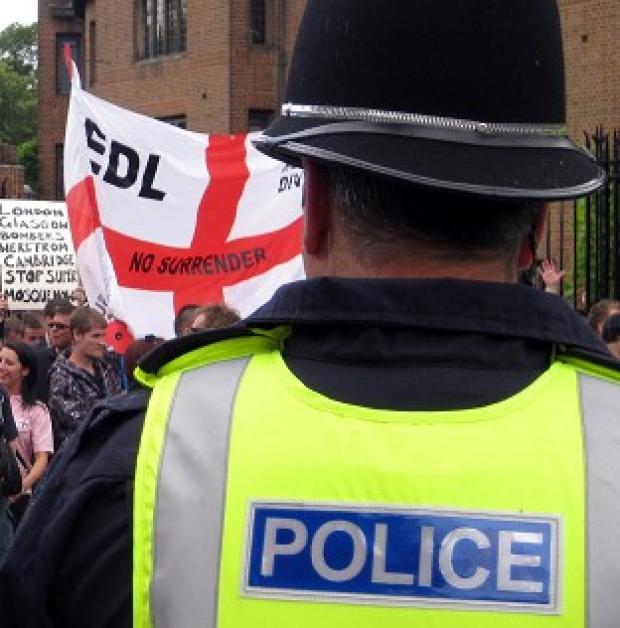 Essex: Reaction to English Defence League group in the town