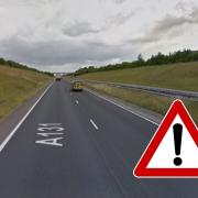 Delays on A131 after three vehicle accident