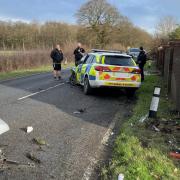 Incident - traffic was halted as the road closed after the collision