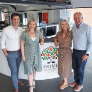 TEAM EFFORT: The Holmes family pictured at the Prime Appointments base