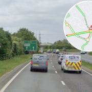 Incident - There has been a crash on the A120 (Image: Canva, Google Maps)