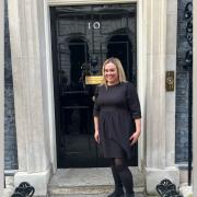 Kelly Bleasdale, senior manager for Essex Dementia Care, visits 10 Downing Street