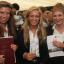 Top performing Felsted girls, Anna Stonham, Imogen Hargreaves and Tessa Reed.