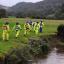 Search teams comb a river outside Machynlleth for missing girl April Jones