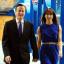 Prime Minister David Cameron arrives for his keynote speech with wife Samantha at the Conservative Party conference