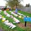 Floral tributes left outside the home of Sabah Usmani, a doctor, who along with her children - Hira, 12, Sohaib, 11, Muneeb, nine, Rayyan, six, and Maheen, three - died in the blaze in Barn Mead, Harlow, Essex, last week.