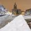 The Old Market Square in Nottingham got a dusting of snow
