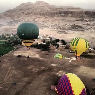 The launch site near Luxor in Egypt prior to the accident (Christopher Michel/PA)