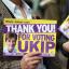 Ukip members were back on the streets of Eastleigh to thank voters who made them runner-up in the by-election