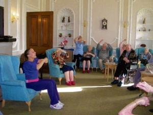Elderly get in the swing of armchair zumba