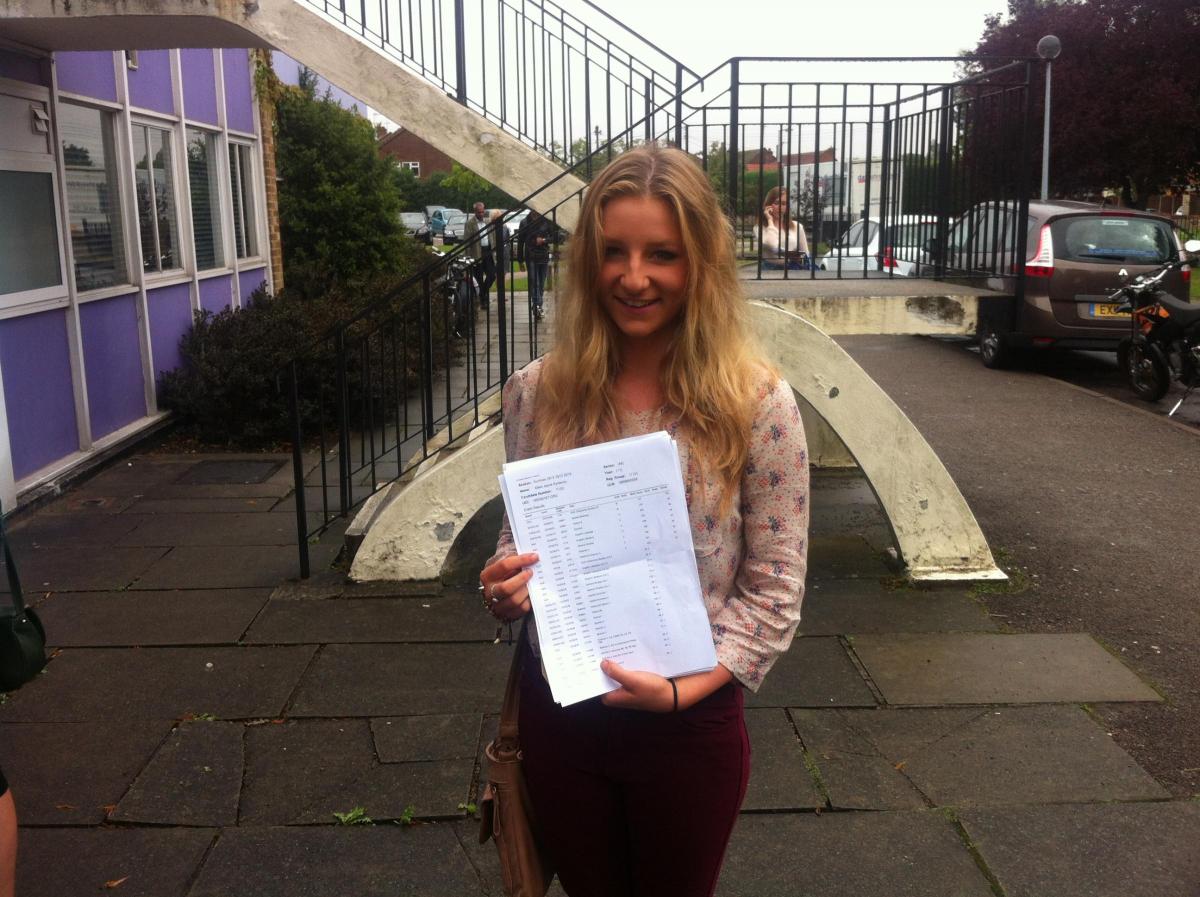 Alec Hunter pupil Eleni Kyriacou got two A*s, four As and four Bs