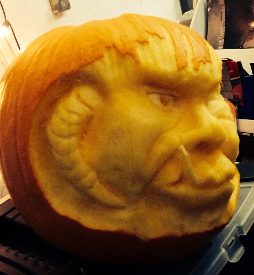 James Wilkinson might even scare aware the trick or treaters with this creation.