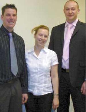 Meet the team  Tony Blackman, branch manager, Irma Steven, business development manager, and Paul Estall, commercial manager.