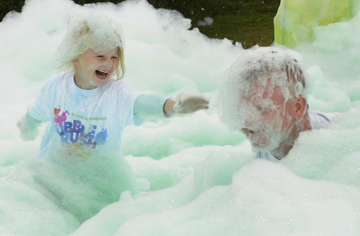 St Helena Hospice held its first Bubble Run