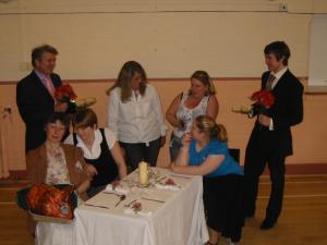 The cast of the Castle Players, in The Odd Couple