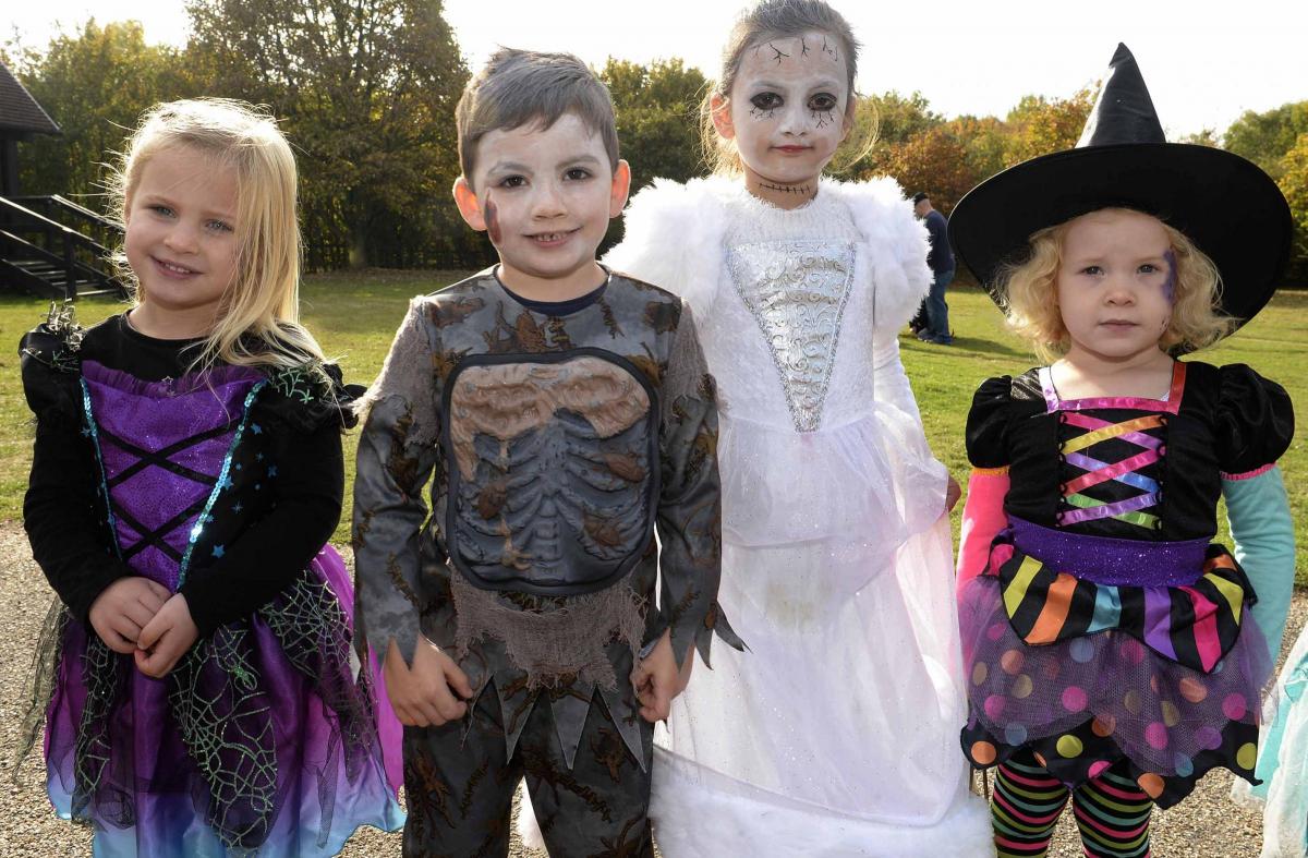 Costumes: Mollie Spasher, three, Logan Goodchild, four, Lacy Goodchild and Lacey Megan