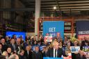 Prime Minister Boris Johnson delights supporters at rally in Colchester