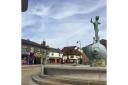 The fountain end of the Braintree High Street