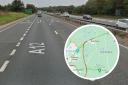 The A12 Colchester-bound has one lane blocked between Junction 19 and Junction 20
