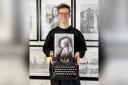 James Cook used his typewriter to recreate famous paintings and portraits of cultural figures (Pictures: PA)