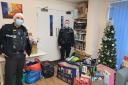 Police with presents from a previous campaign