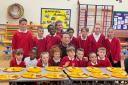 Jamie enjoyed spending time with pupils from the infant and junior school