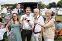 Festivities - Town Mayor, Cllr Alex Armstrong and Mayoress Jennifer Armstrong with Chair of Dunmow Cricket Club, James Reid and Nikki