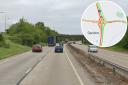 Incident - A crash has occurred this morning on the A12 Southbound (Image: Google Maps, Canva)