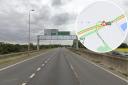 Road - A12 Southbound and an inset image of the traffic control map