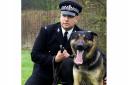 Retirement - police dog Wilson with handler Tony Mayo