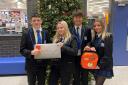 Students from new Rickstones with the new defibrillator