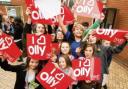 Devoted: Young fans were bowled over when they saw Olly Murs