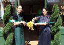 GRAND OPENING: Lucy (left) and Priti Patel opened Pollys Pie and Mash