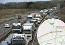 A12 delays after incident involving a lorry causes lane blockage