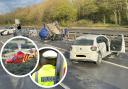 The A12 crash yesterday has left a man in hospital with 