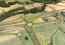 A generated image of the new carriageway joining the A12 at Kelvedon (pic: ECC)
