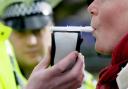 A man was arrested on suspicion of drink driving after being almost four times over the limit