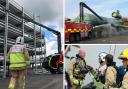 Pictures from the airport's emergency exercise in June 2019 which simulated a fire in the new 2,700-space multi-story car park