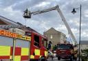 Rescue- the fire service rescued a dog from a burning building in Stansted