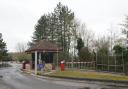 The entrance to RAF Wethersfield, where the Home Office is housing asylum seekers