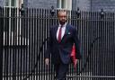 NEW START: Home Secretary James Cleverly arrives in Downing Street for the first meeting of the new-look Cabinet following a reshuffle on Monday